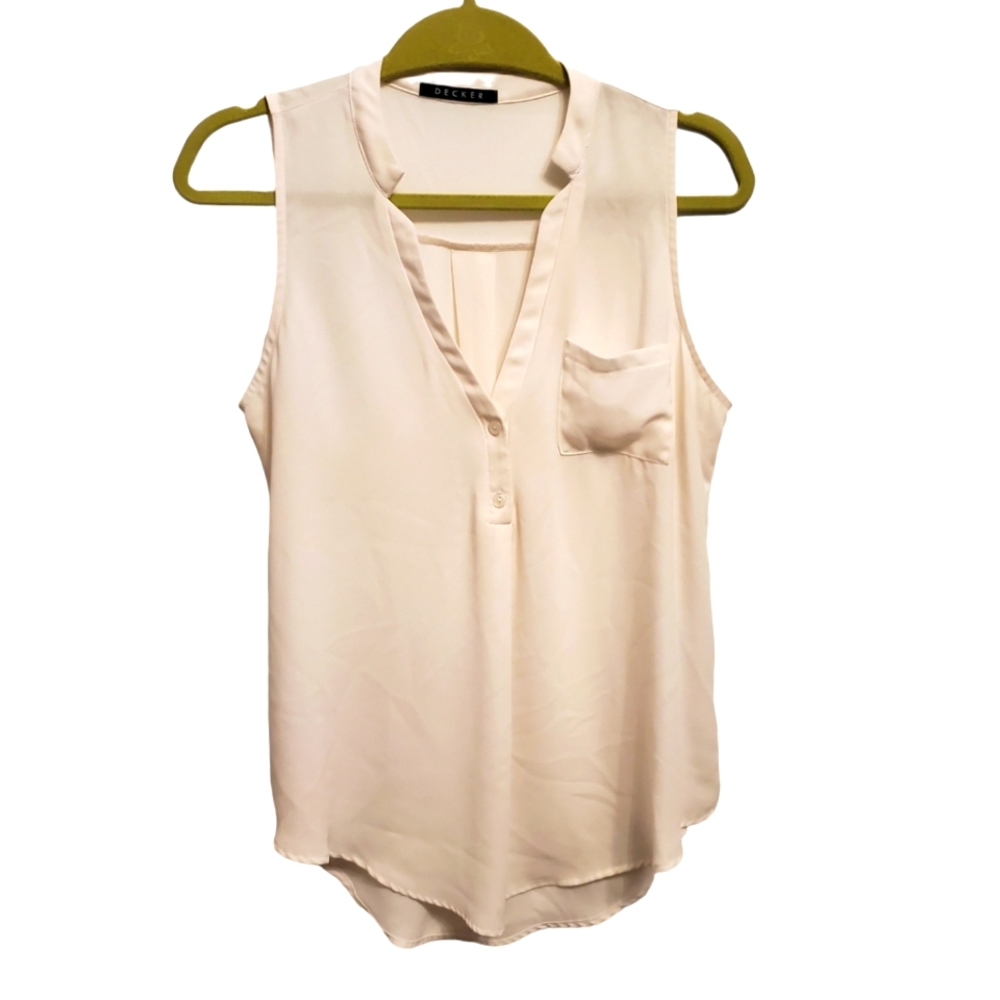 Sleevless top off white size M